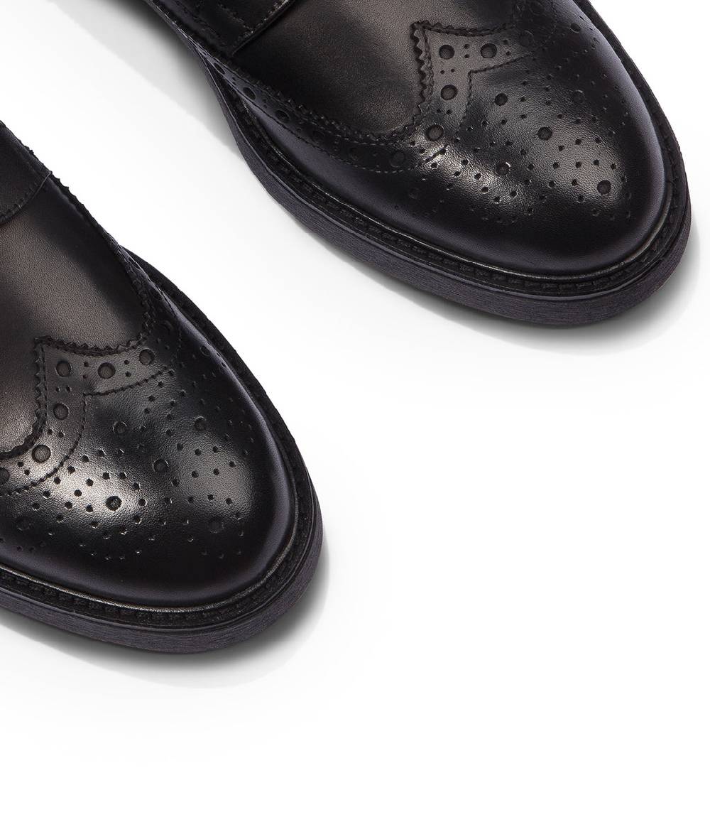 Loriblu Derby in pelle brogue nero 2025