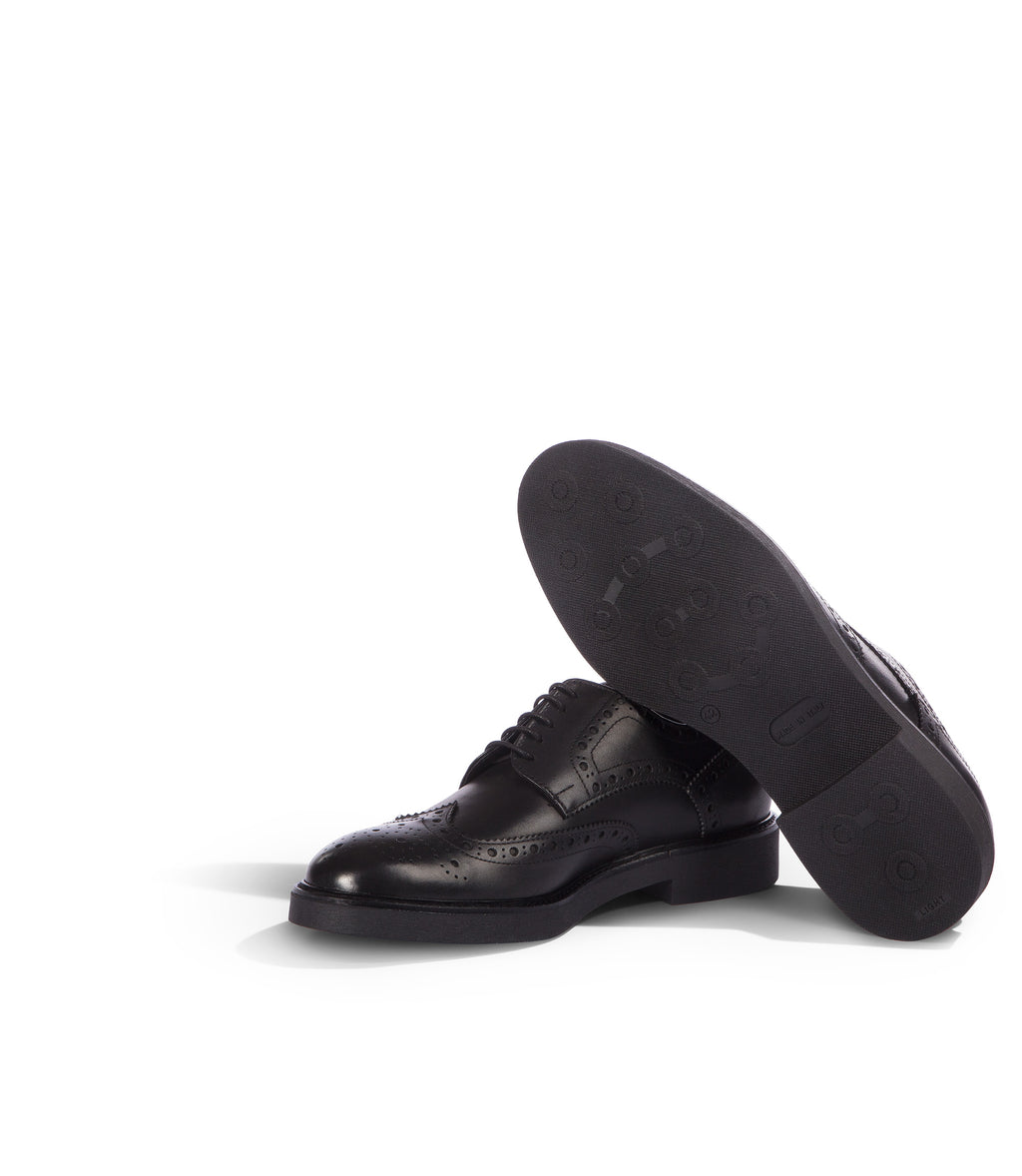 Loriblu Derby in pelle brogue nero 2025