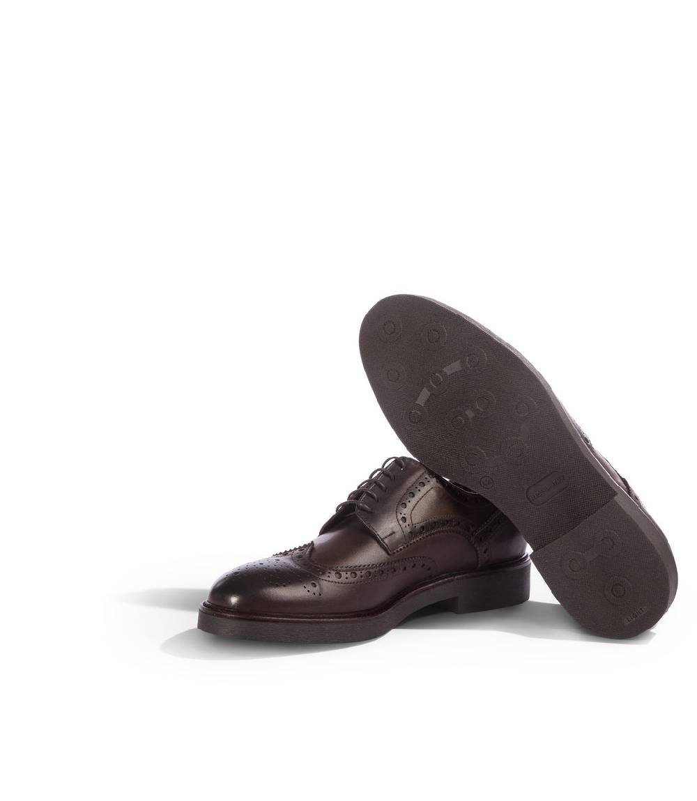 Loriblu Derby in pelle brogue marrone Italia