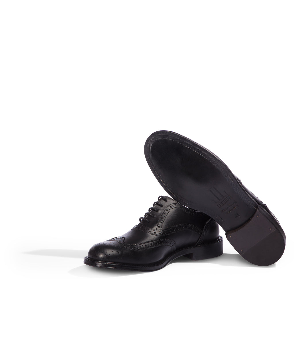 Loriblu Oxford brogue in pelle nera Promozione