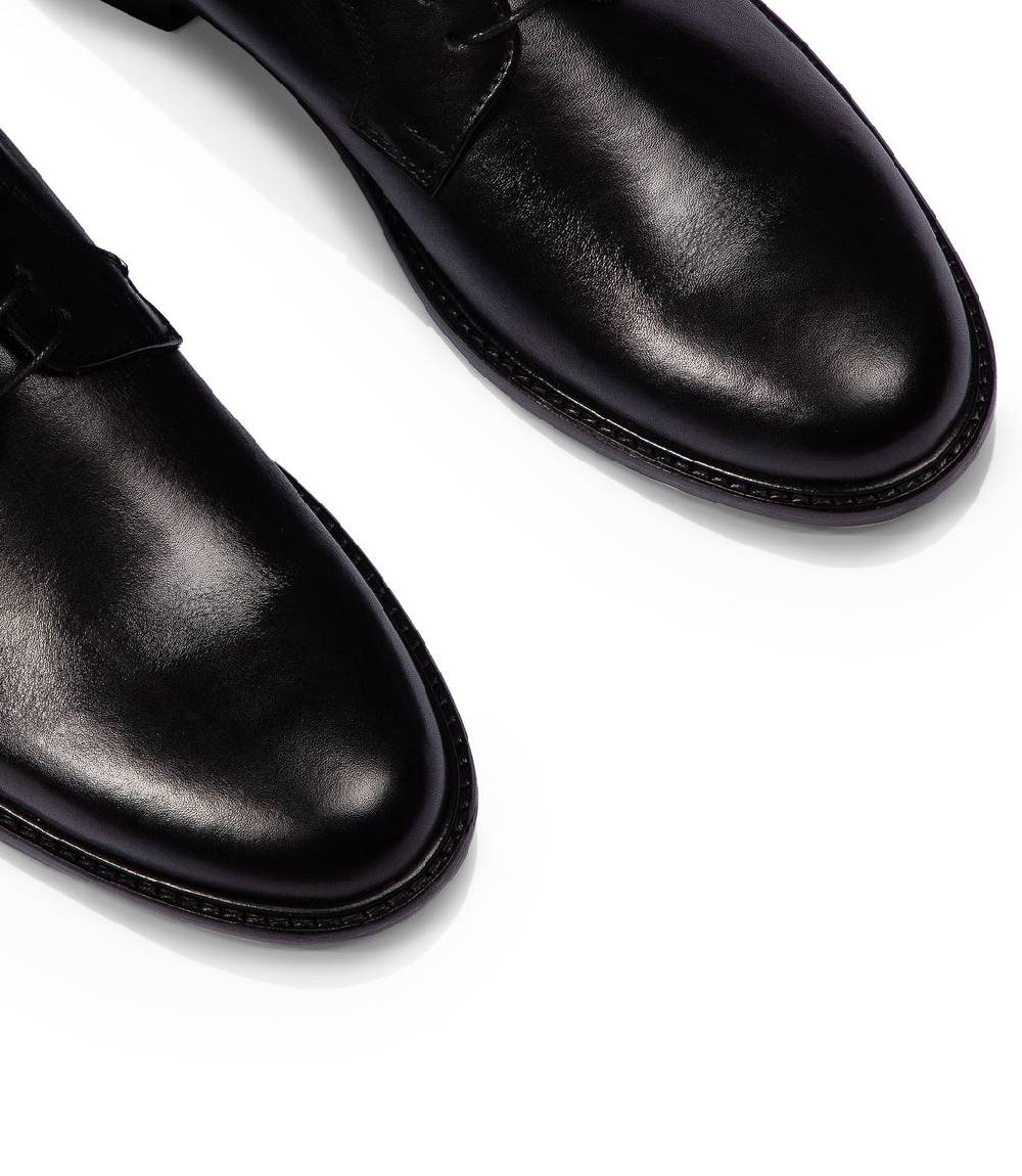 Loriblu Stringate derby in pelle nera Qualità Garantita