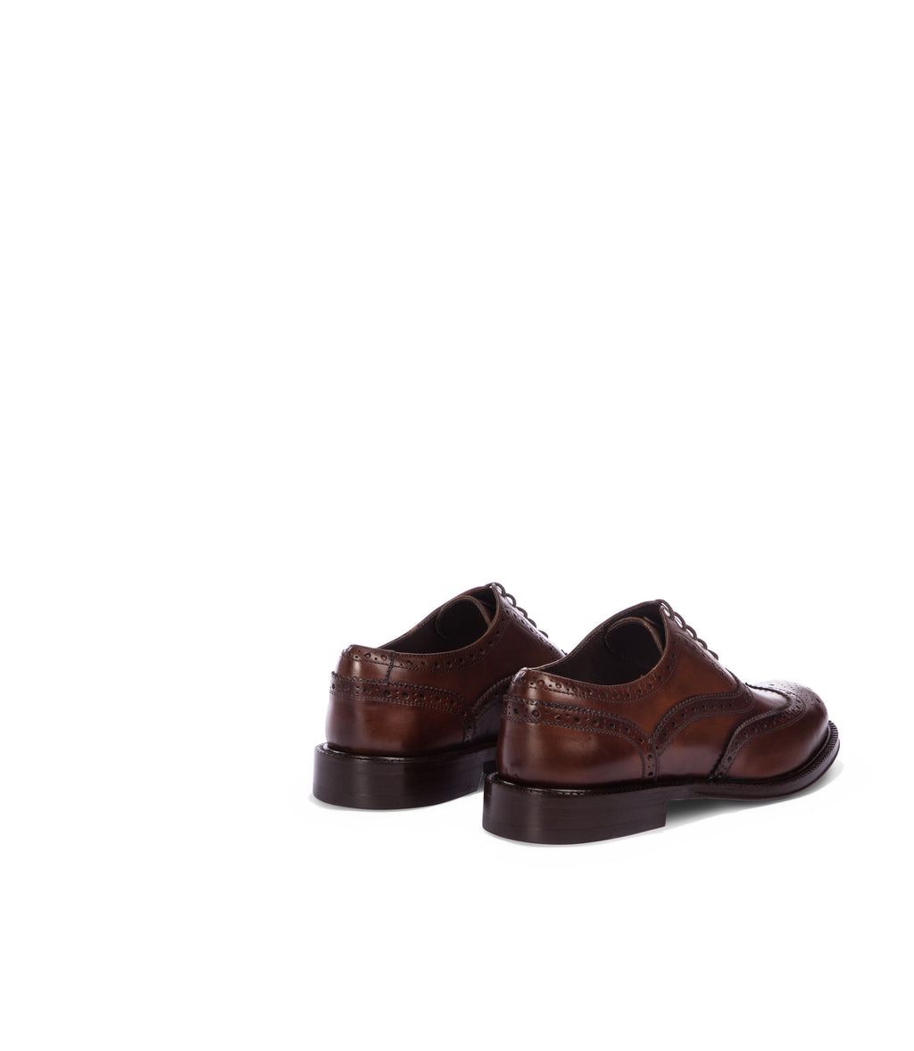 Loriblu Stringate oxford in pelle brogue marrone Acquista Ora