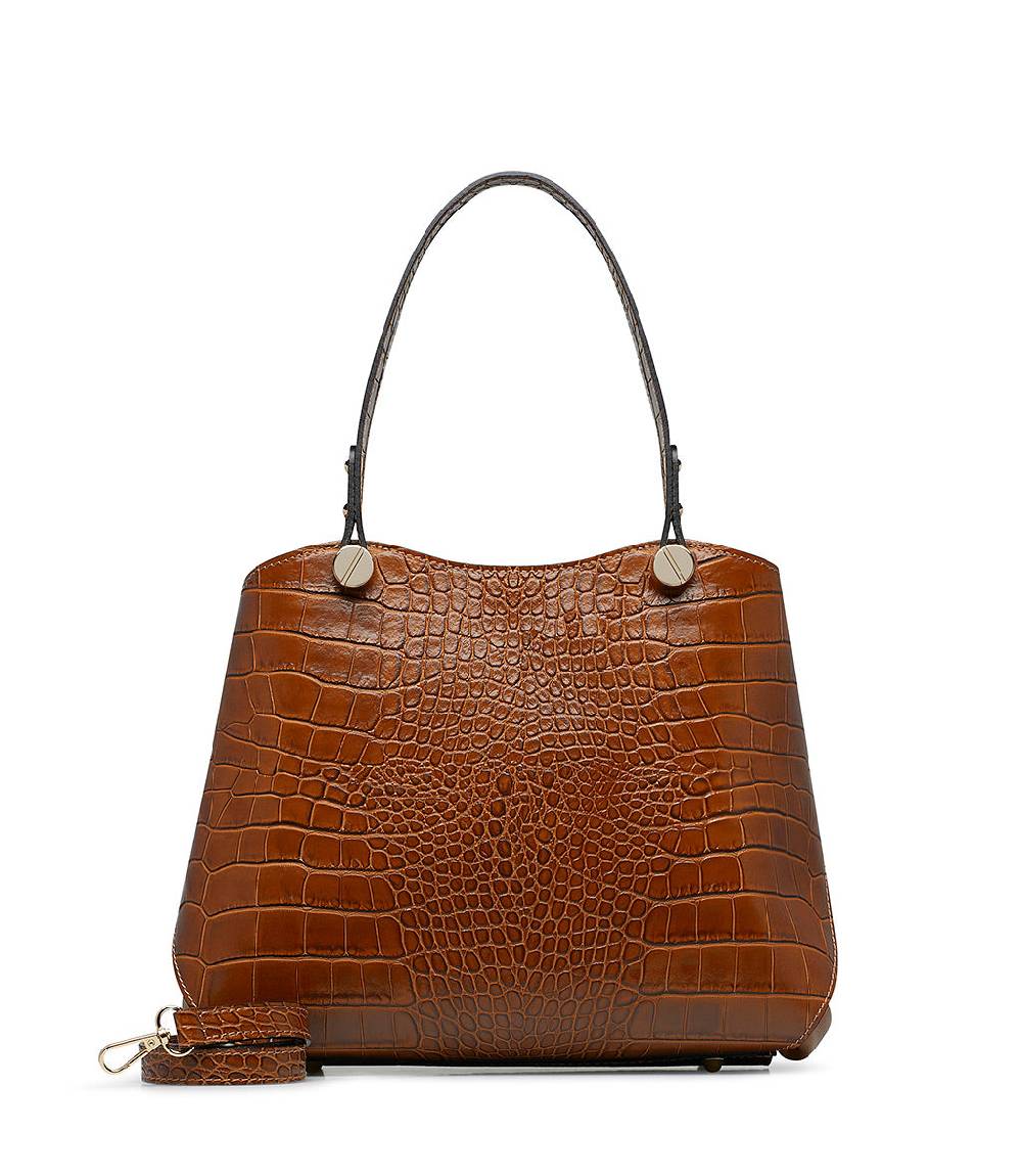Loriblu Borsa tote cuoio in pelle stampa cocco Consegna Veloce
