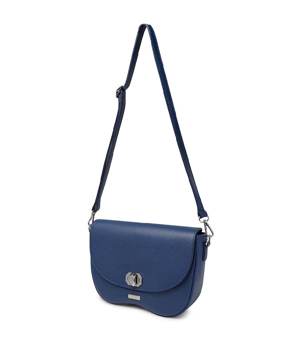 Loriblu Borsa a tracolla in pelle blu testurizzata Convenienza
