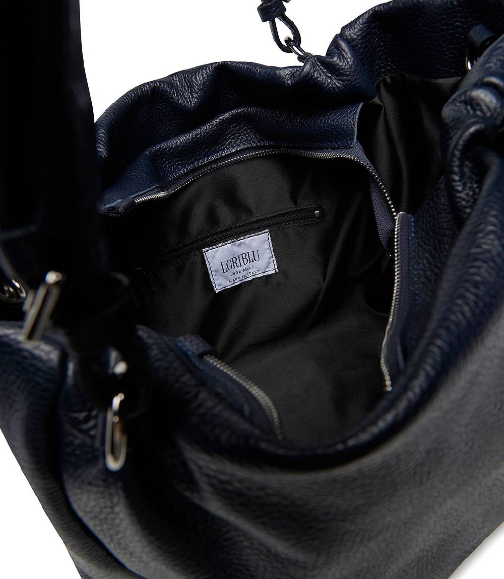 Loriblu Borsa in pelle martellata blu Novità