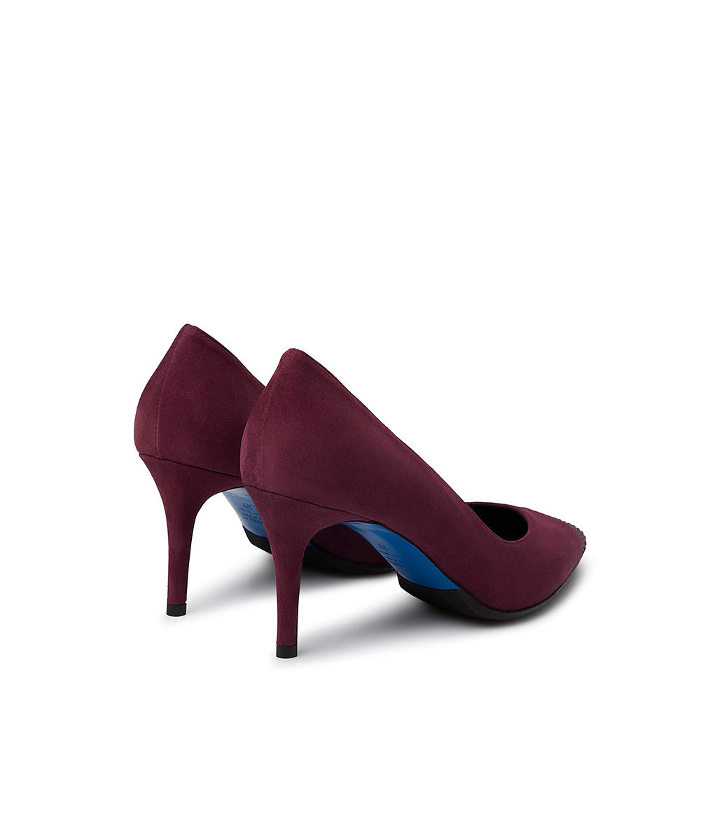 Loriblu Décolleté in camoscio borgogna con cristalli Economico