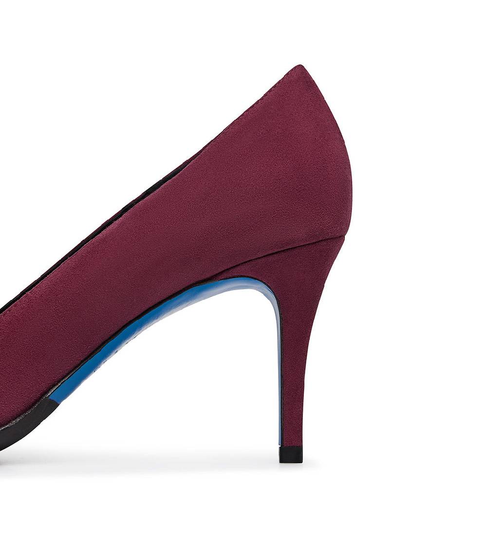 Loriblu Décolleté in camoscio borgogna con cristalli Economico