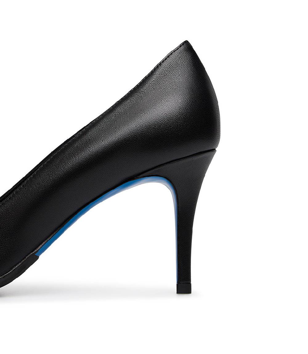 Loriblu Décolleté in nappa nera con cristalli Online