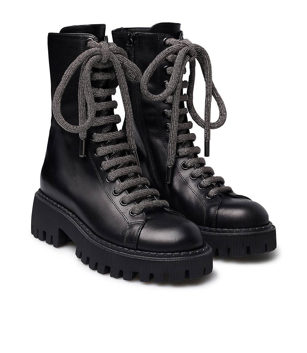 Loriblu Anfibi in pelle nera Vendita Calda