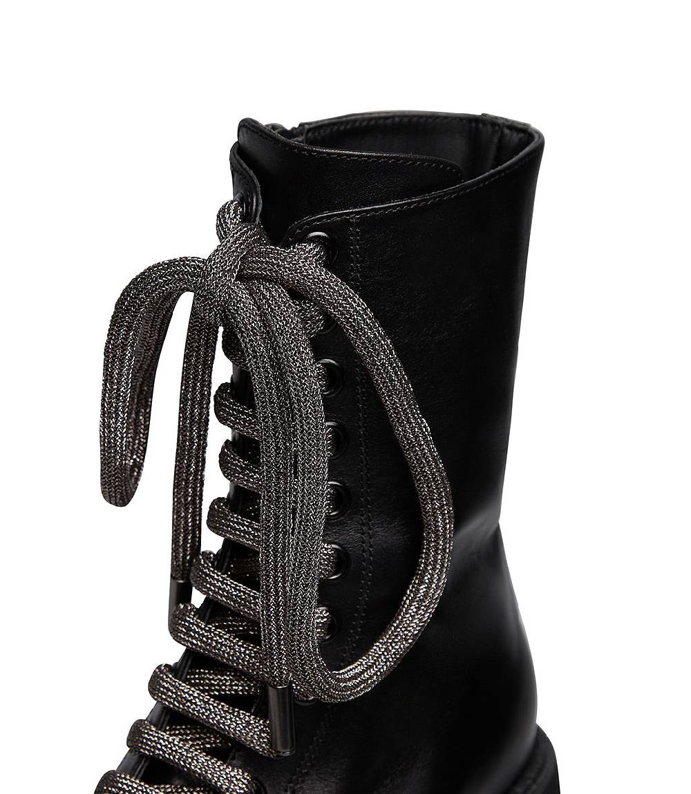 Loriblu Anfibi in pelle nera Vendita Calda