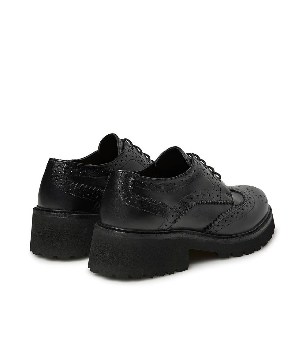 Loriblu Derby brogue in vitello nero Grande vendita