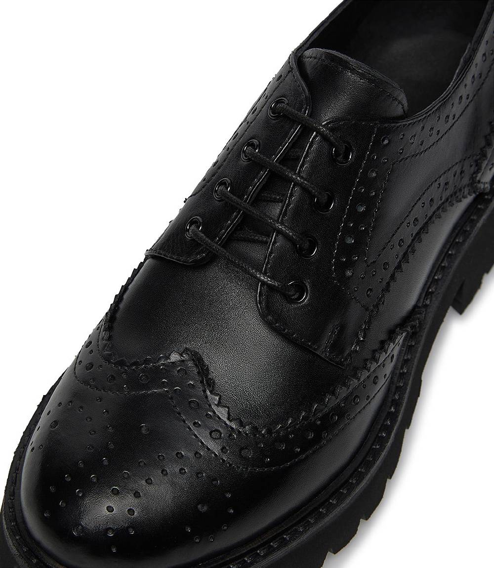 Loriblu Derby brogue in vitello nero Grande vendita