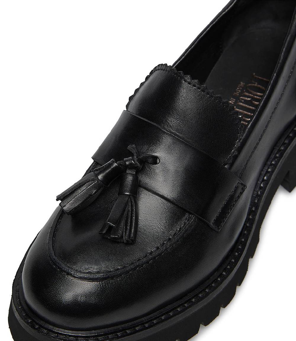 Loriblu Mocassini in nappa nera con nappine Flash Sale