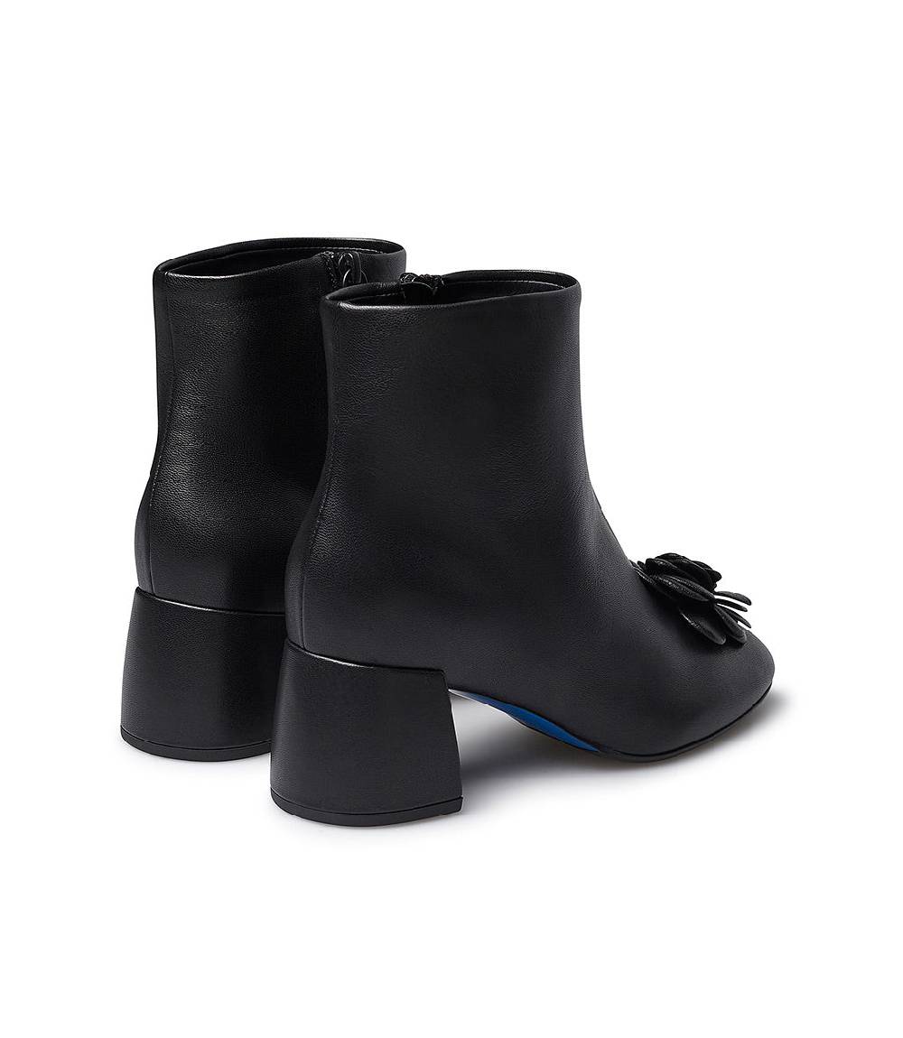 Loriblu Stivaletto in nappa nera con fiore Offerta natalizia