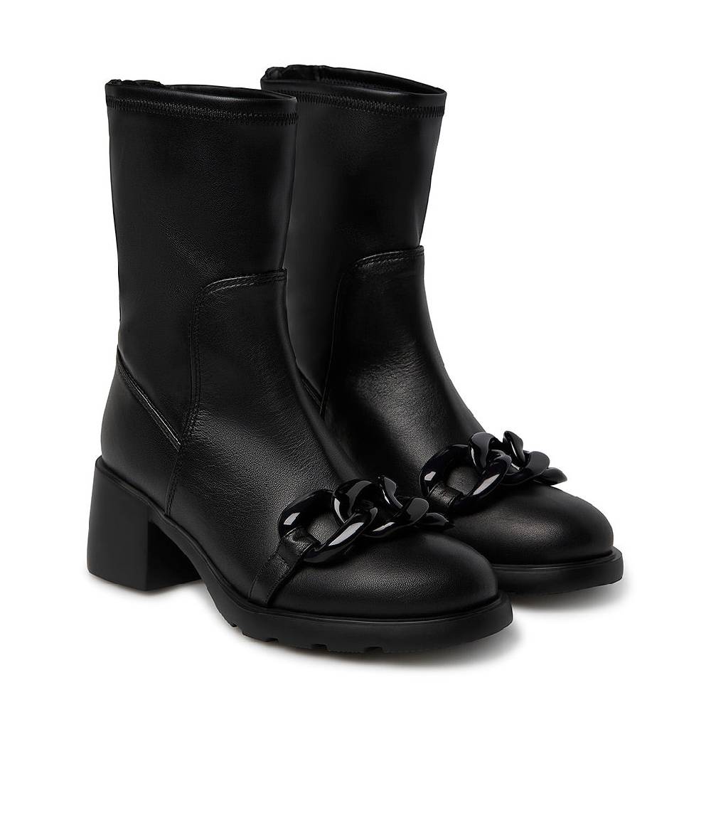 Loriblu Stivaletto in nappa nera con accessorio Offerta San Valentino
