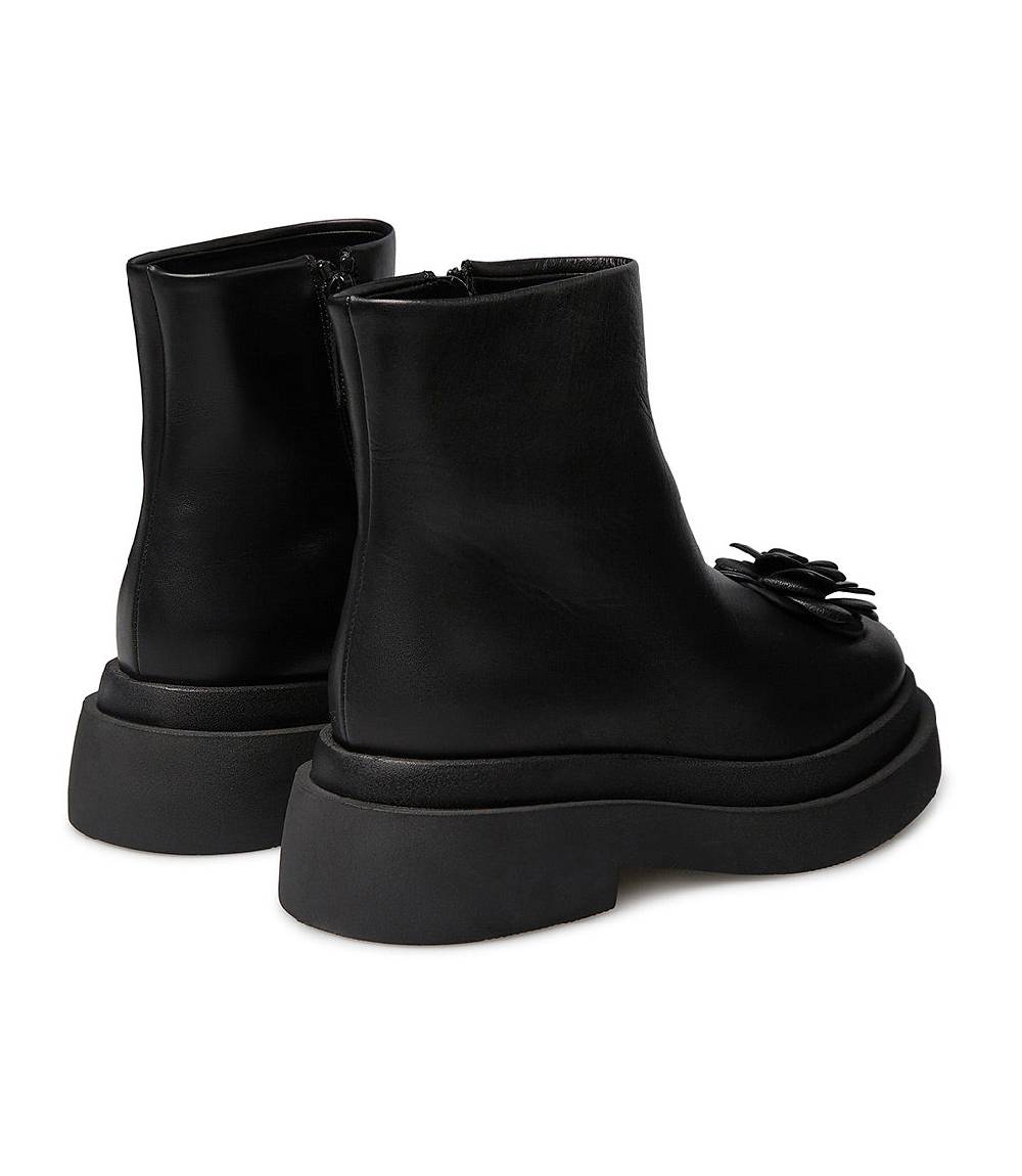 Loriblu Stivaletto in vitello nero con fiore Latest fashion