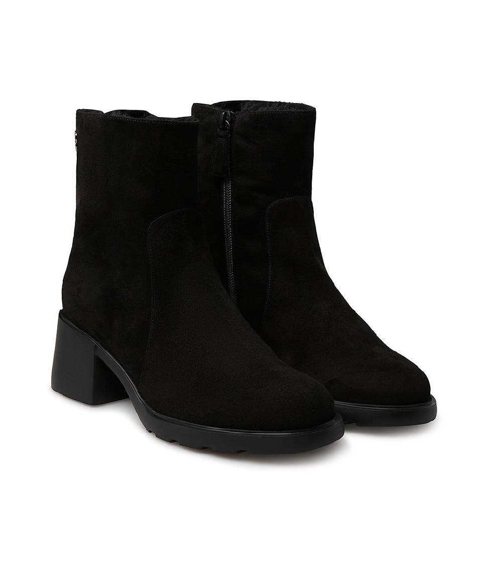 Loriblu Stivaletto in camoscio con fodera shearling Online Outlet