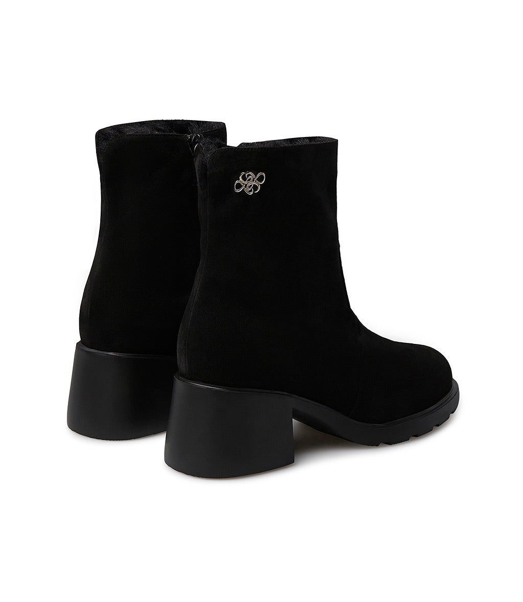 Loriblu Stivaletto in camoscio con fodera shearling Online Outlet
