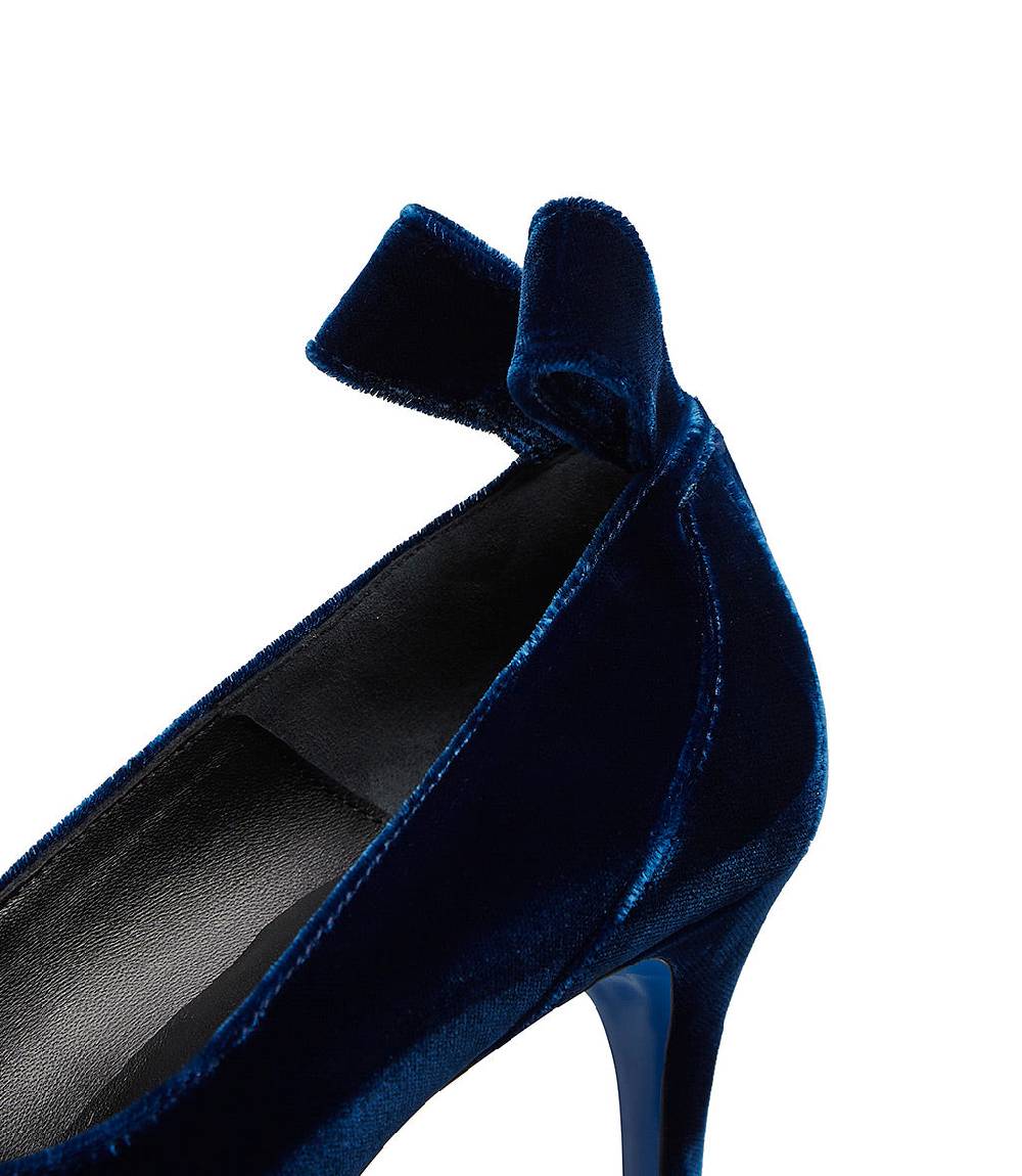 Loriblu Décolleté in velluto blu Offerte esclusive