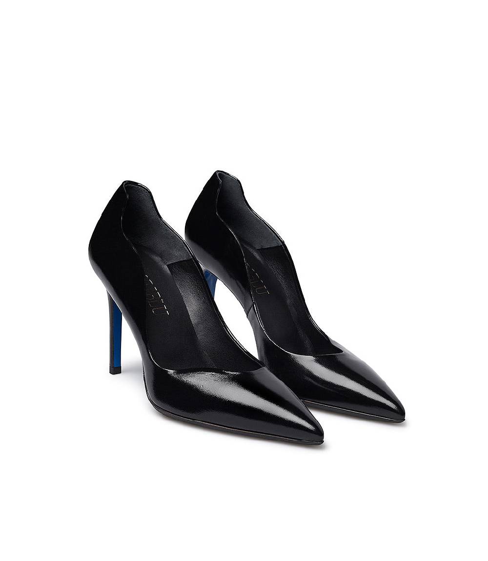 Loriblu Décolleté onda in pelle lucida nera Nuovi prodotti