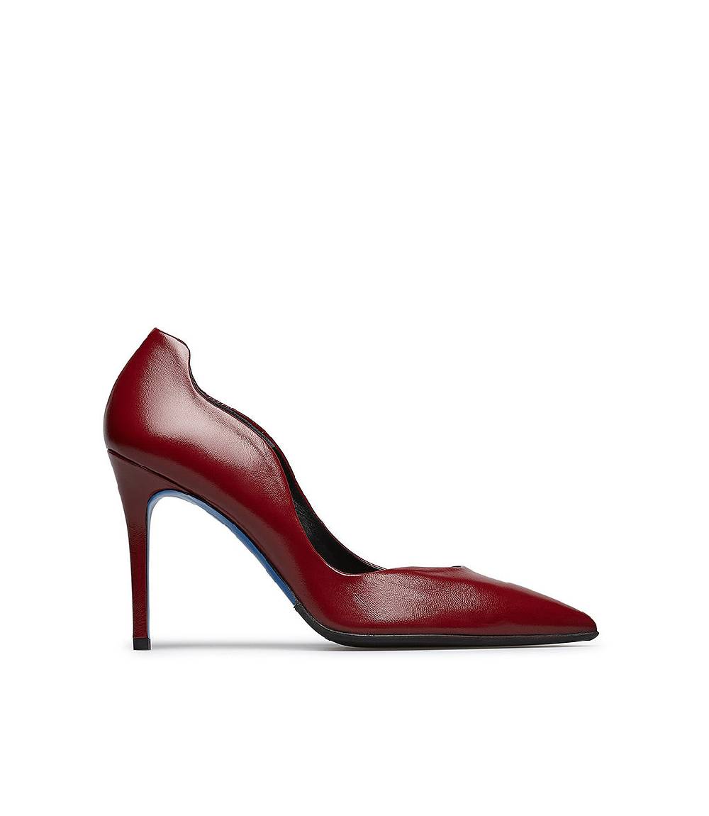 Loriblu Décolleté onda in pelle lucida bordeaux Enormi risparmi