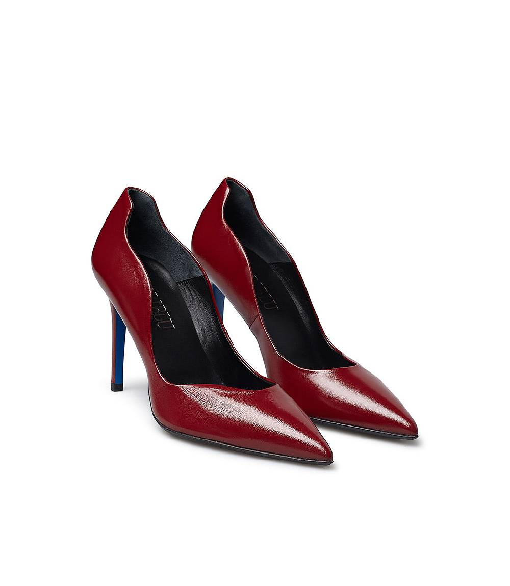 Loriblu Décolleté onda in pelle lucida bordeaux Enormi risparmi