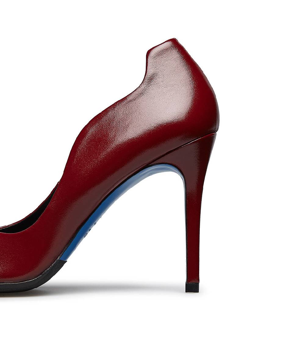 Loriblu Décolleté onda in pelle lucida bordeaux Enormi risparmi