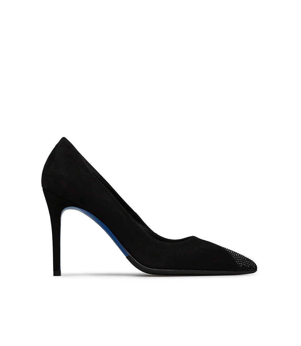 Loriblu Décolleté in nappa nera con cristalli Sconti VIP