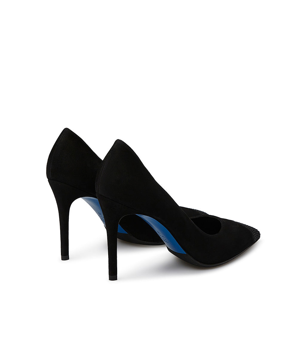 Loriblu Décolleté in nappa nera con cristalli Sconti VIP