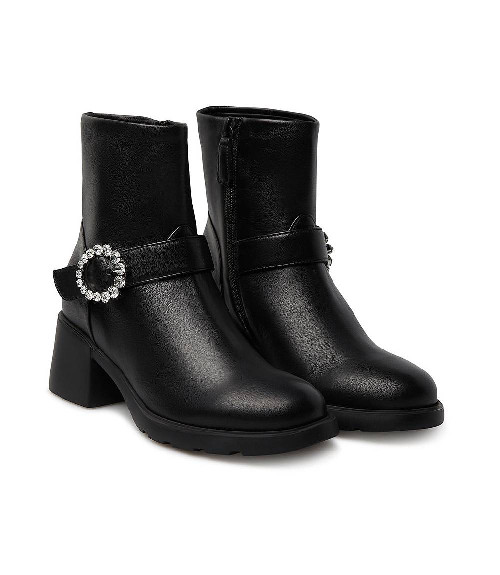 Loriblu Stivaletto in nappa nera con fibbia gioiello Fino al 65% di sconto