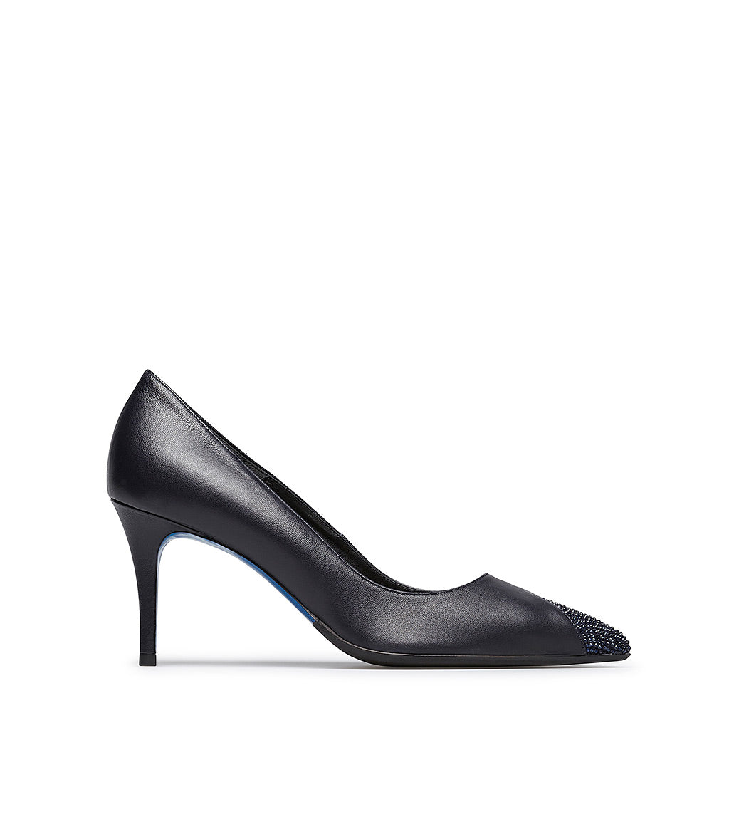 Loriblu Décolleté in nappa blu con cristalli Enormi sconti