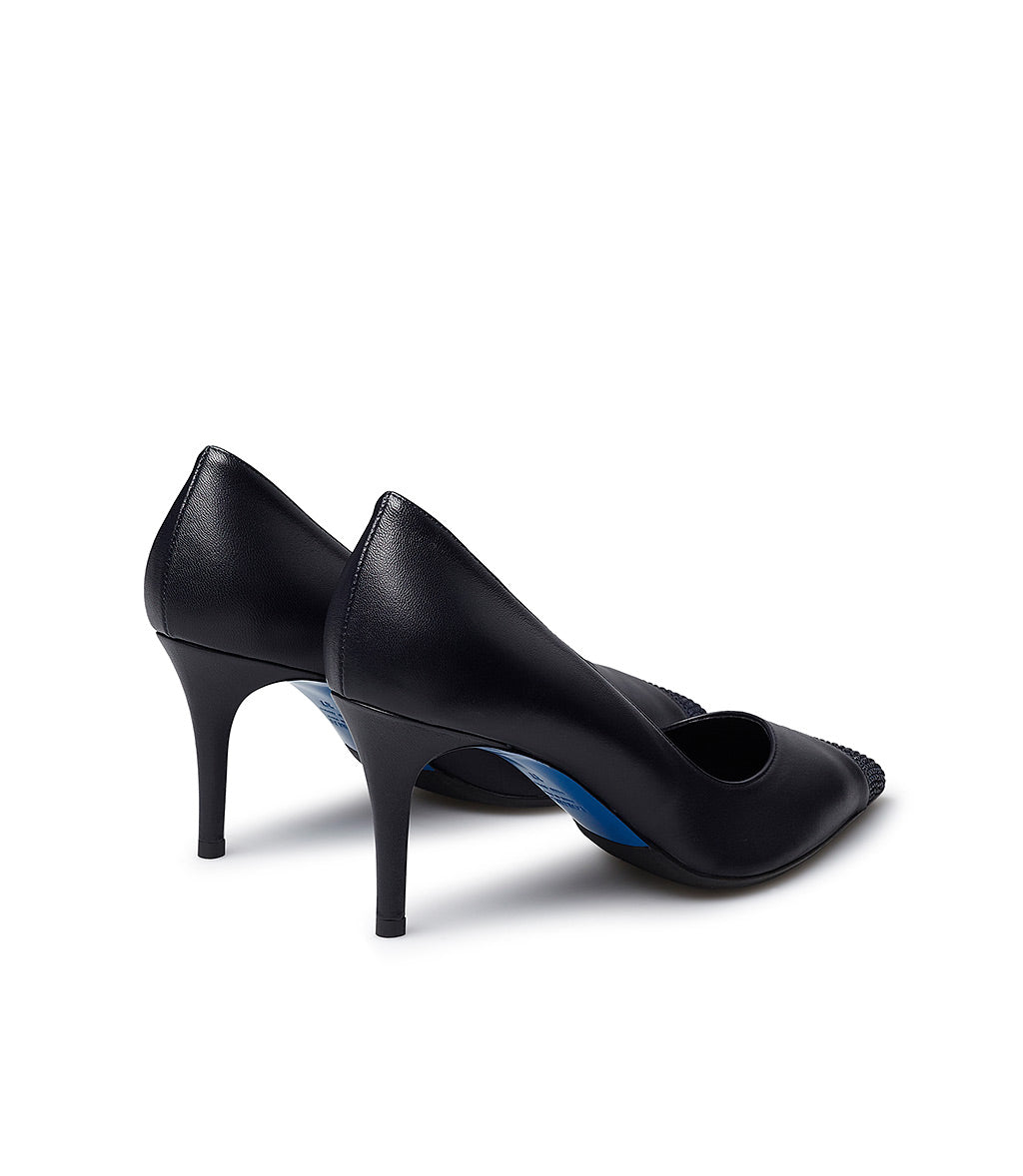 Loriblu Décolleté in nappa blu con cristalli Enormi sconti