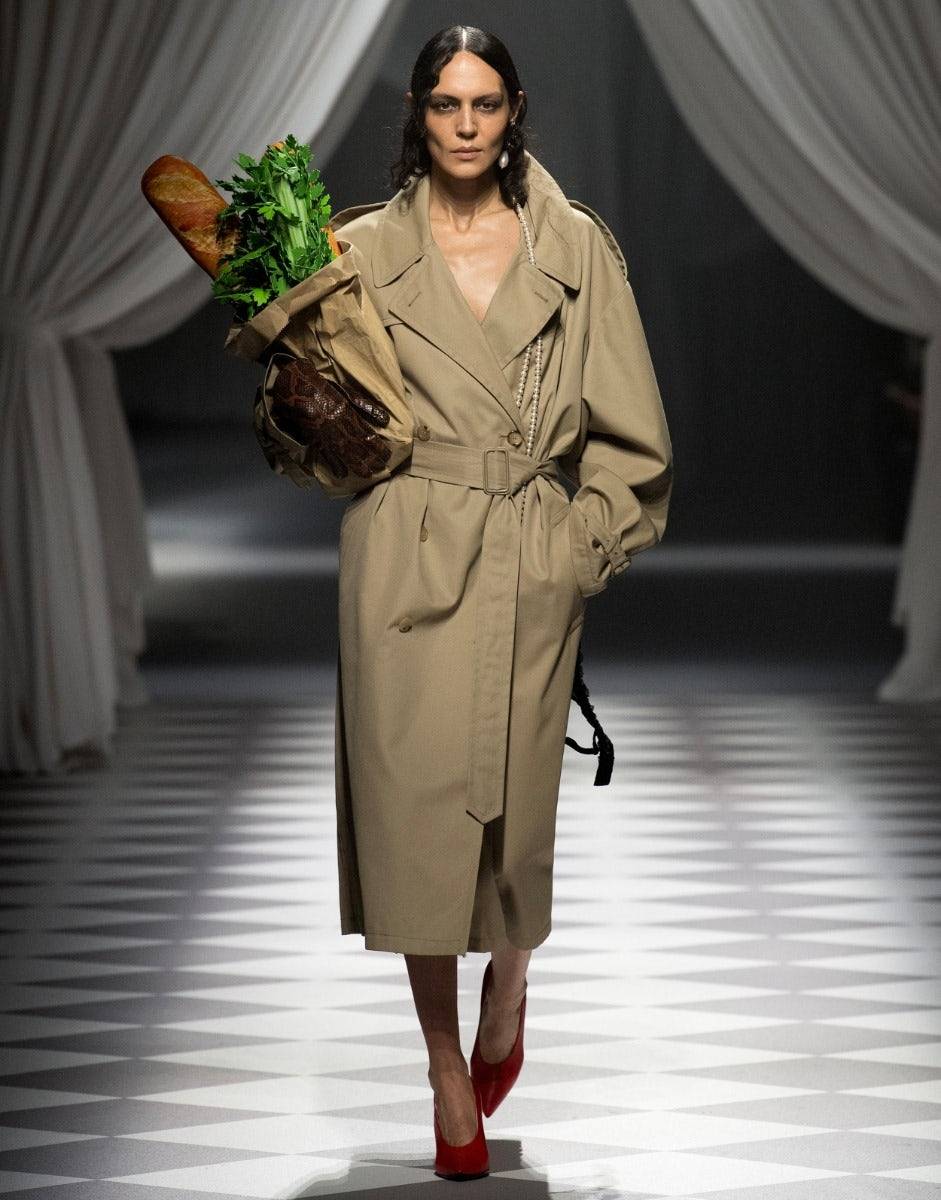 ﻿Love Moschino Trench in gabardina di cotone e nylon Offerte