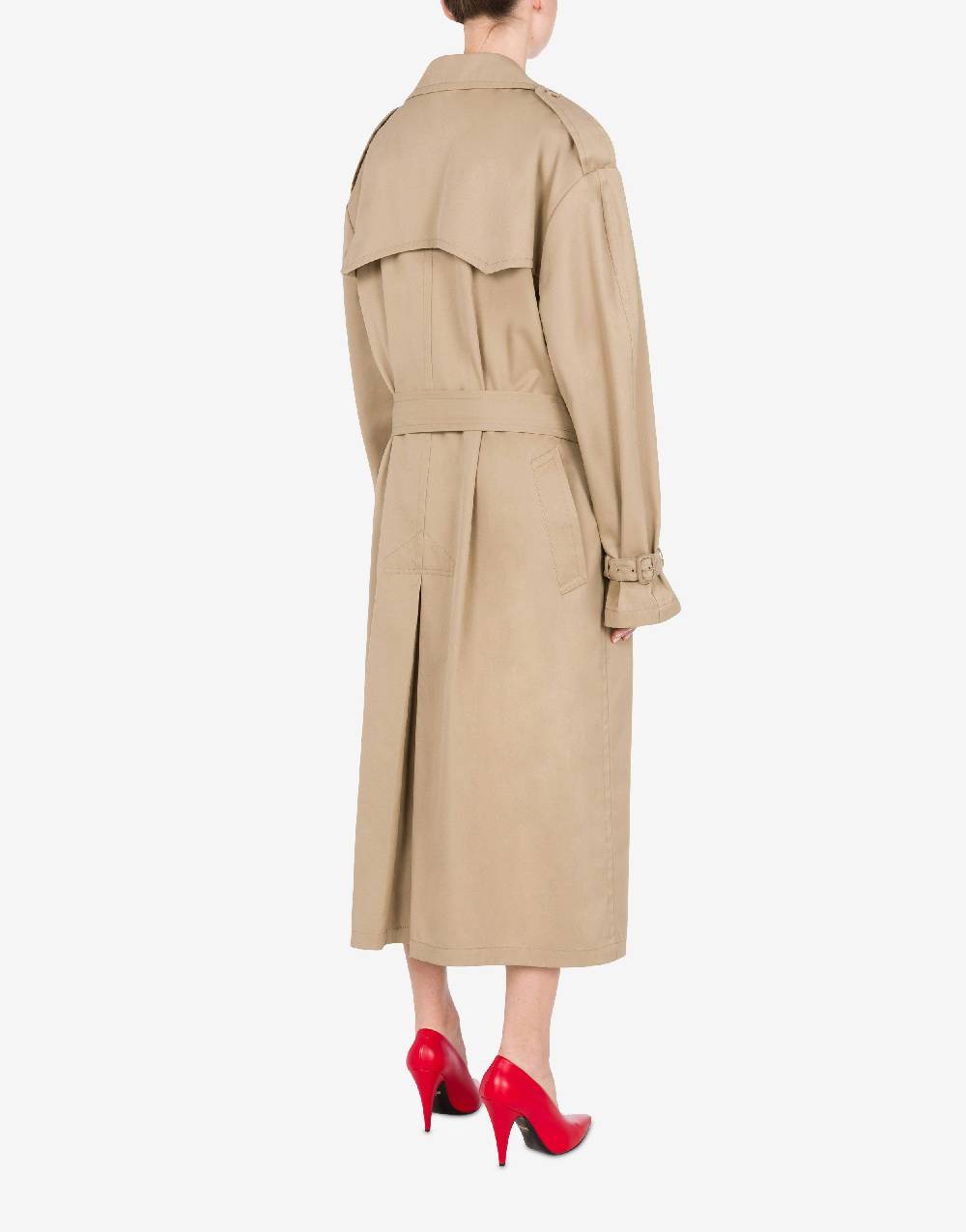 ﻿Love Moschino Trench in gabardina di cotone e nylon Offerte