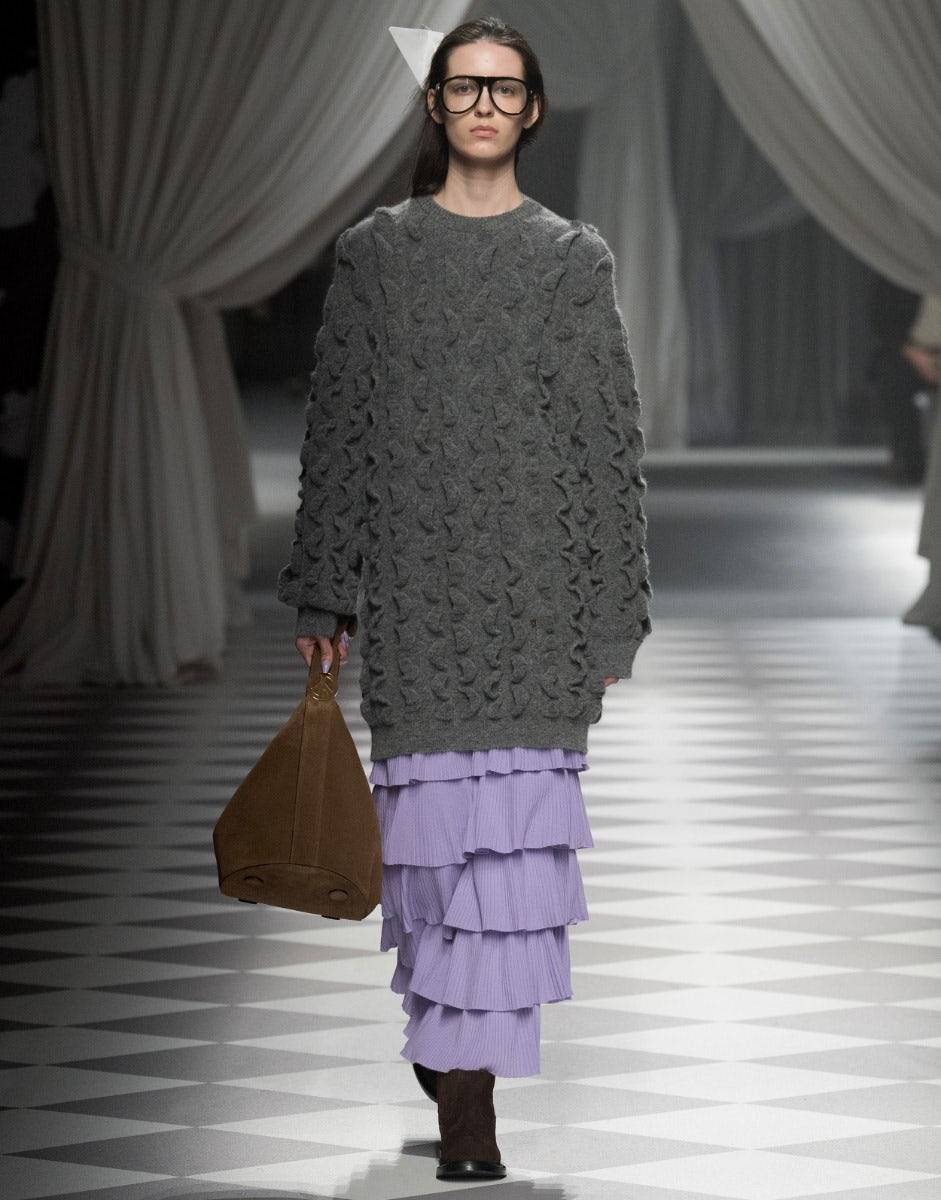 Love Moschino Abito in lana con ruches In Saldo