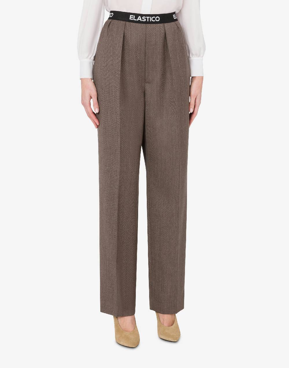 Love Moschino Pantalone in tela di lana Elastic Band In Linea