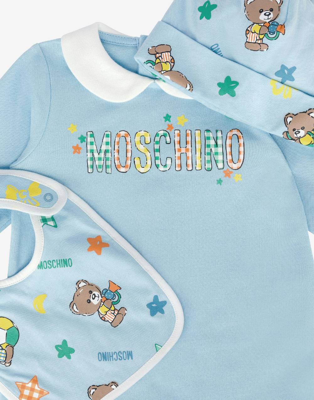 Love Moschino Set tutina, cappello e bavaglino Baby Teddy Bear Promozione Limitata