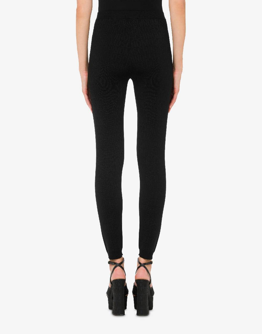 Love Moschino Leggings in lana Allover Logo Saldi