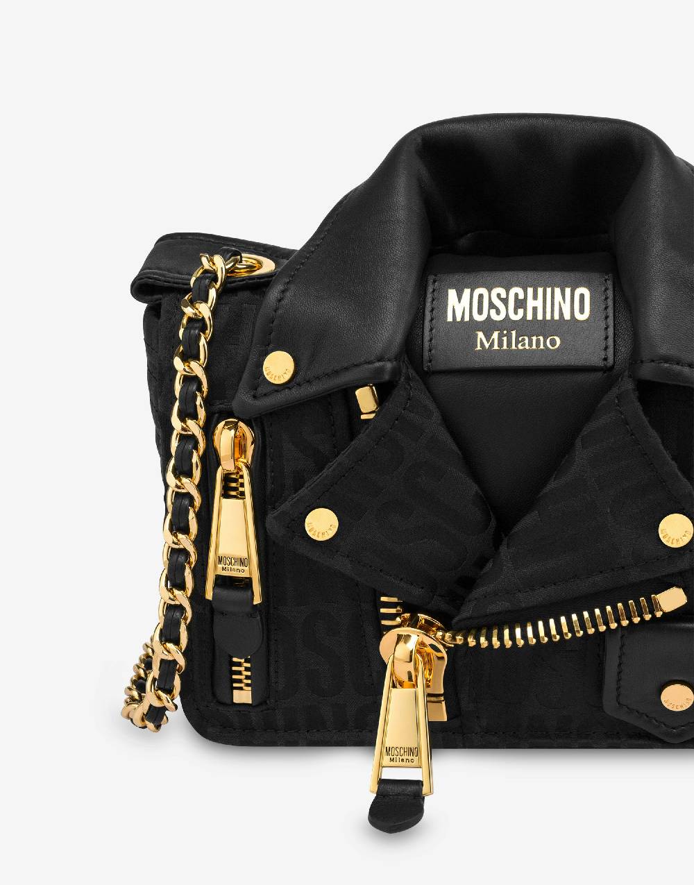Love Moschino Moschino Biker bag in nylon Allover Logo Vendite stagionali