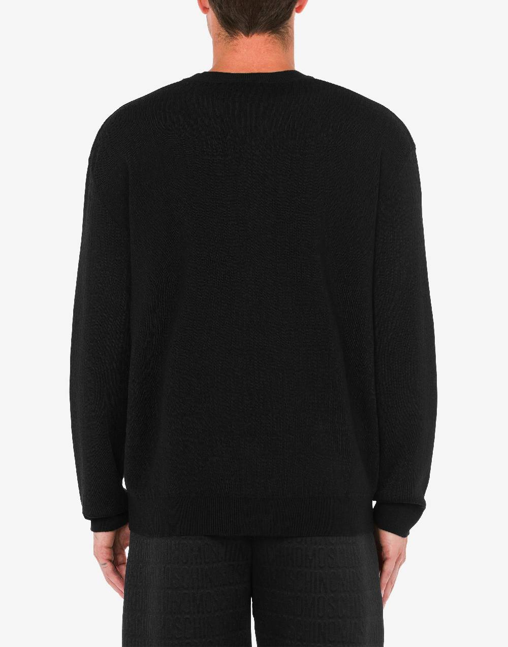 Love Moschino Cardigan in lana Allover Logo Economico