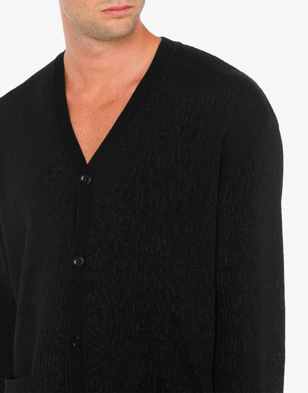 Love Moschino Cardigan in lana Allover Logo Economico