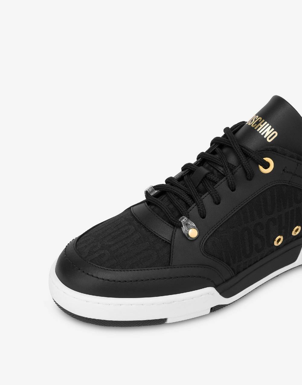 Love Moschino Sneakers in nylon Allover Logo Saldi