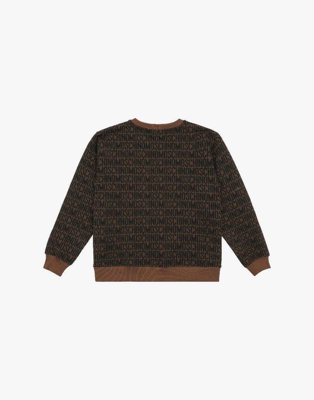 Love Moschino Felpa in cotone Allover Logo Prezzo Ridotto