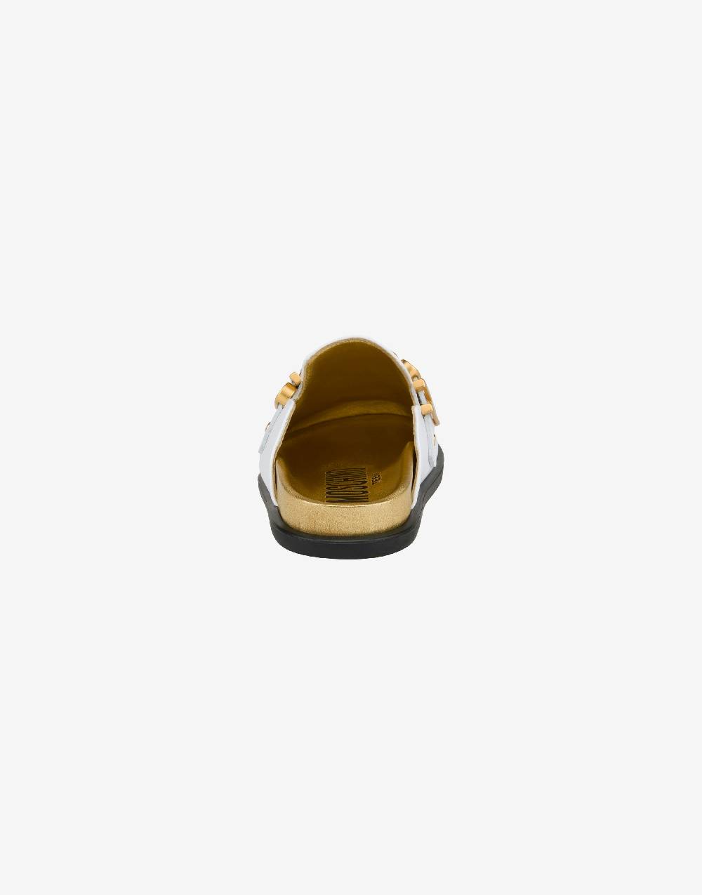 Love Moschino Sabot in vitello Lettering Logo Vendita Calda