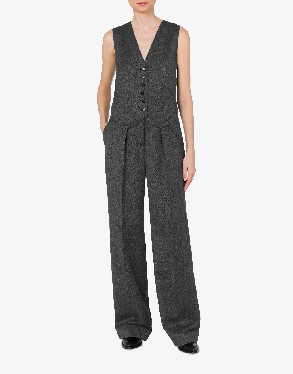 Love Moschino Tuta in grain poudre di lana Moda