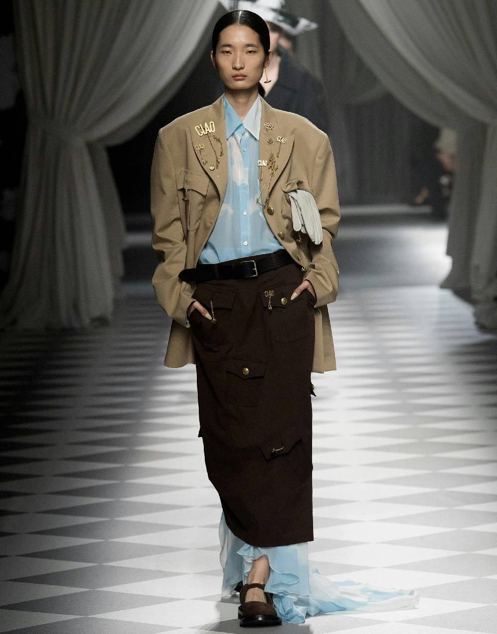 Love Moschino Camicia in georgette In The Cloud Promozione