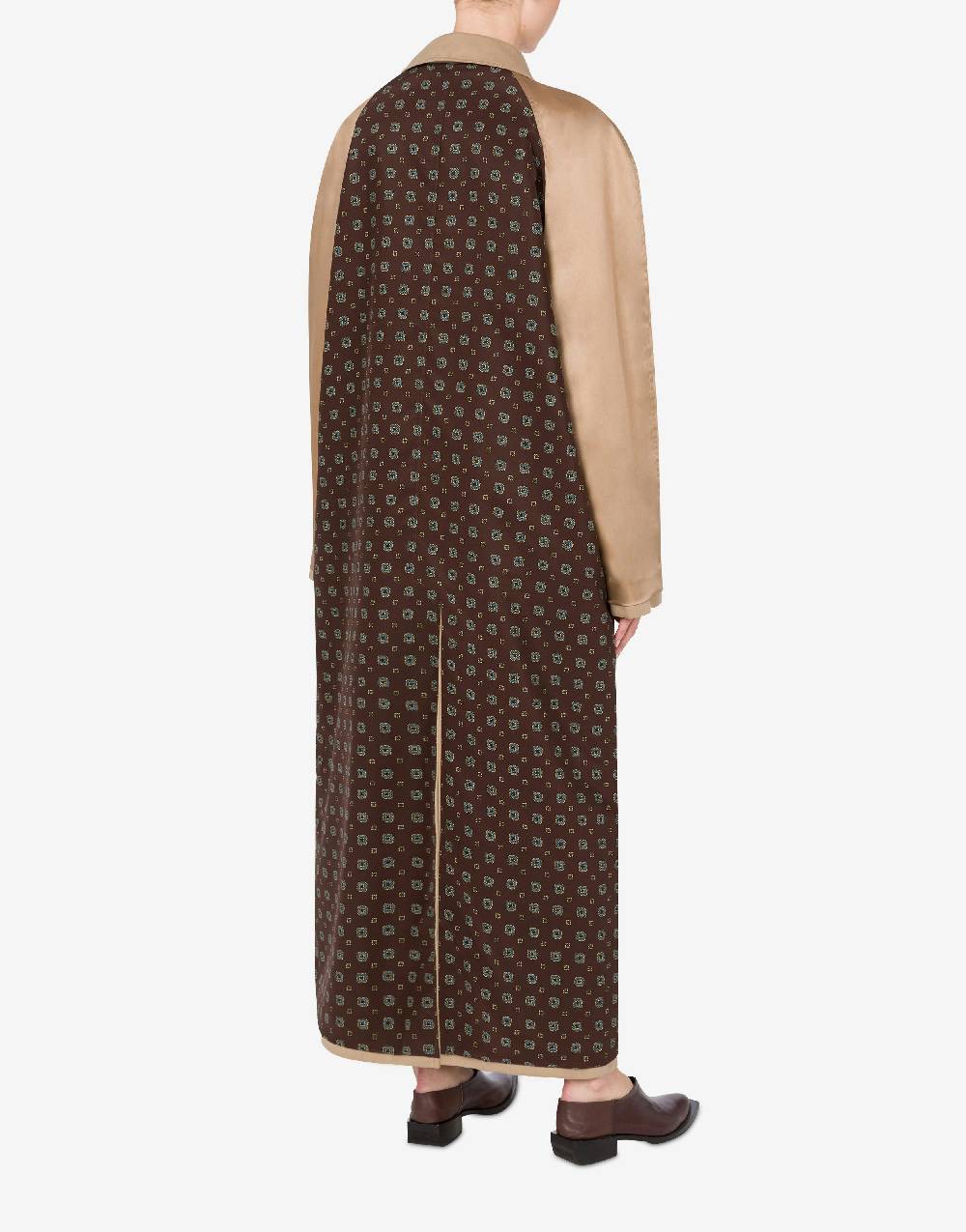 Love Moschino Trench reversibile in gabardina e raso Sottocosto