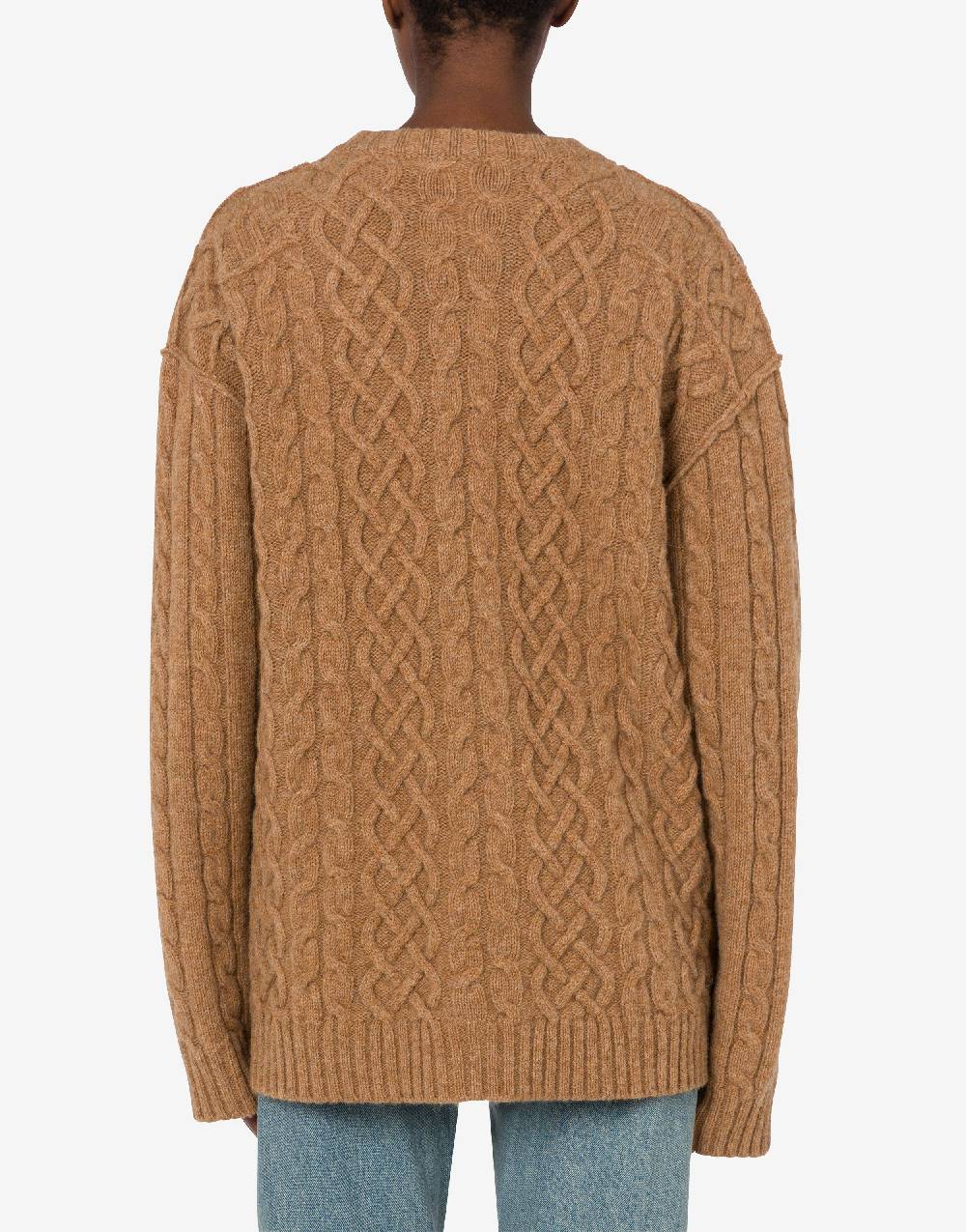 Love Moschino Pullover oversize in shetland Golden M Novità