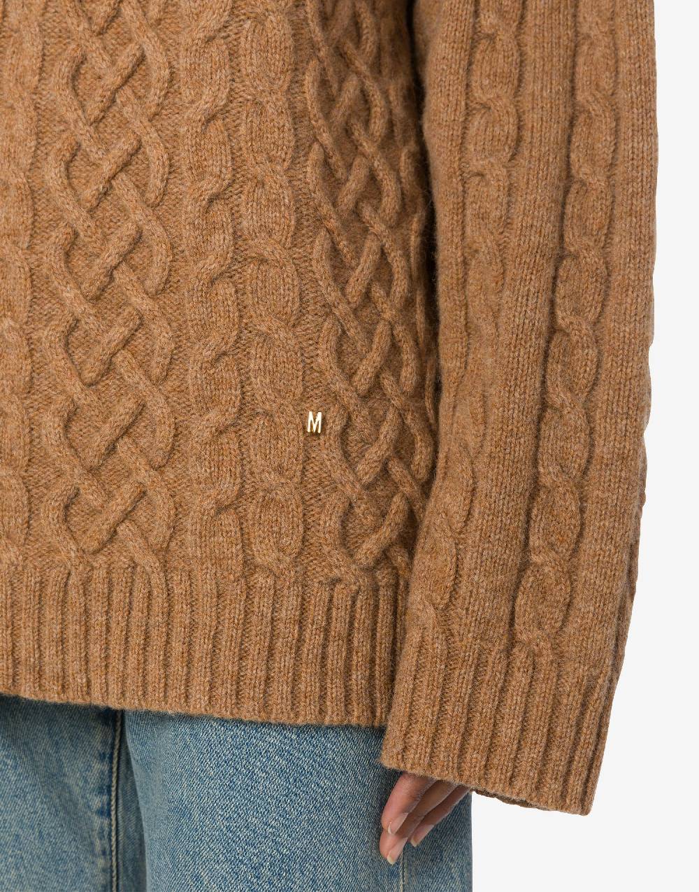Love Moschino Pullover oversize in shetland Golden M Novità