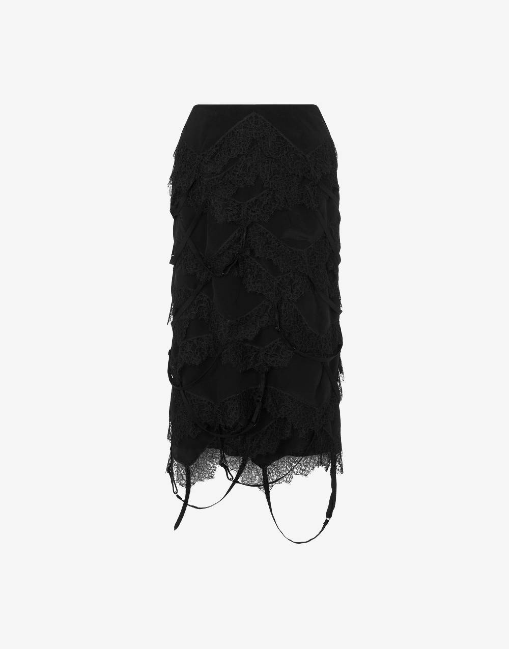 Love Moschino Gonna midi in crêpe de chine Layer Up Presa
